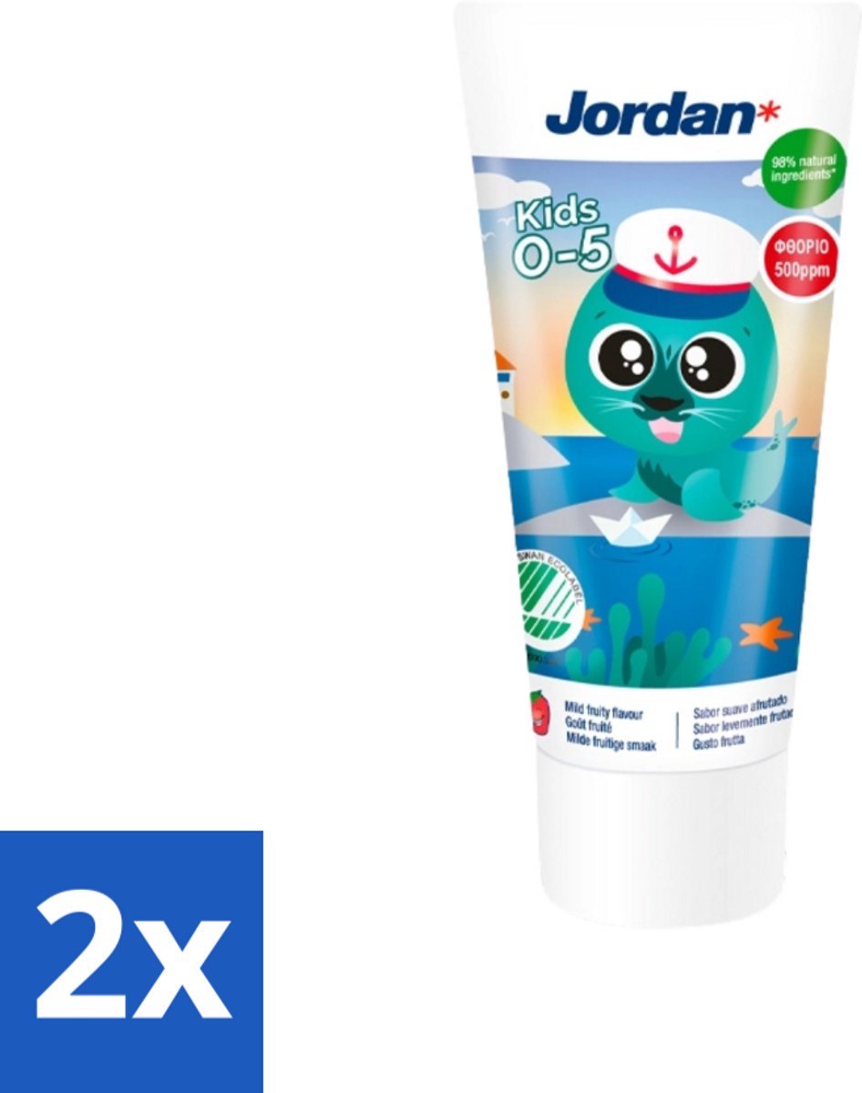 Jordan Tandpasta Kids 0-5 jaar 50 ml - Voordeelverpakking - 2 stuks