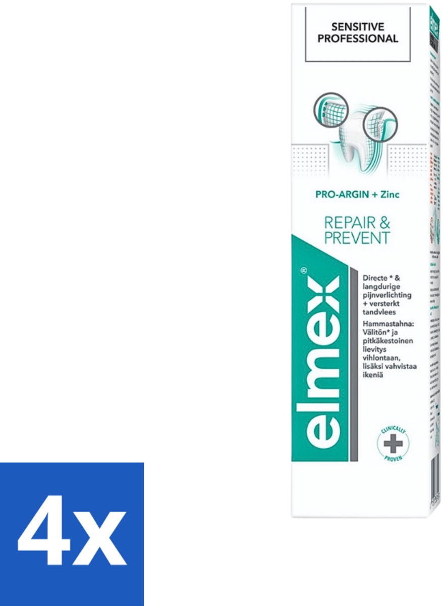 Elmex Tandpasta Sensitive Professional Gum Care 75 ml - Voordeelverpakking - 4 stuks