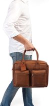 Burkely Alex Werktas Unisex - Cognac