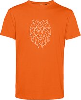 T-shirt Leeuw Lijntje Groot | Koningsdag Kleding | Shirt Oranje | Oranje | maat 4XL