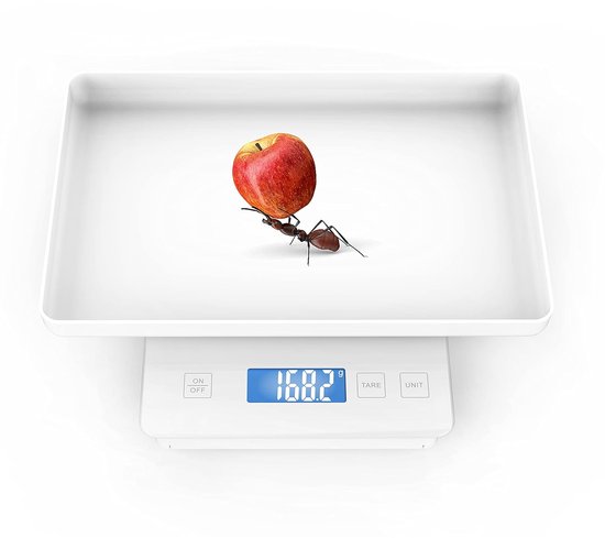 Foto: Dierenweegschaal hondenweegschaal digitale weegschaal babyweegschaal met capaciteit tot 10 kg personenweegschaal met antislip bodem