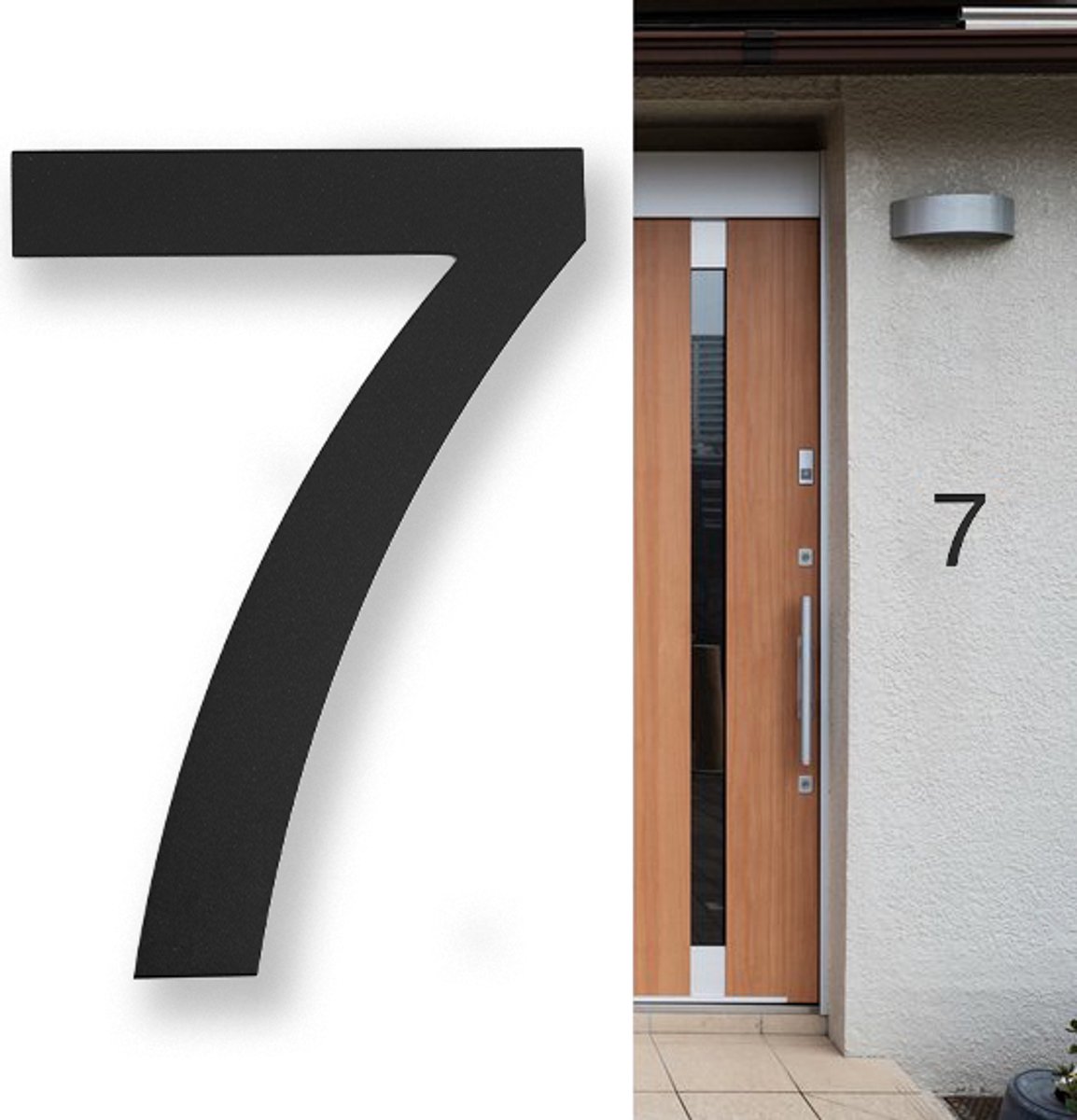 V.P. zwart huisnummer 7