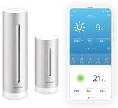 Netatmo Slim Weerstation – CO2 Meter & Luchtkwaliteit – Binnen & Buiten – Werkt met Apple HomeKit, Alexa, Google