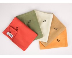 PELLA 5 schoonmaakdoeken-groen-microvezel doek-streeploos-autodoek-raamdoek-wonderdoeken-pella doek-poetsmiddel