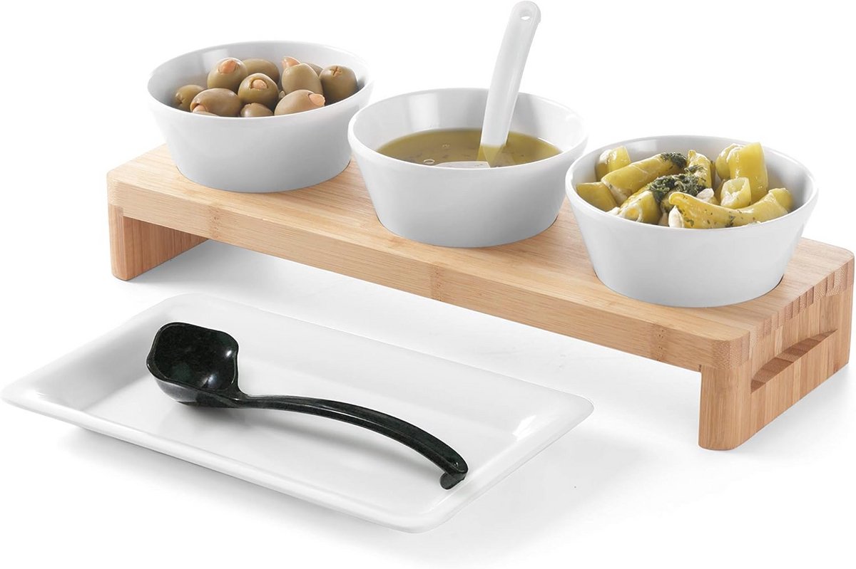 Sauslepel met dubbele schenktuiten en gebogen handvat - 30ml, zwart