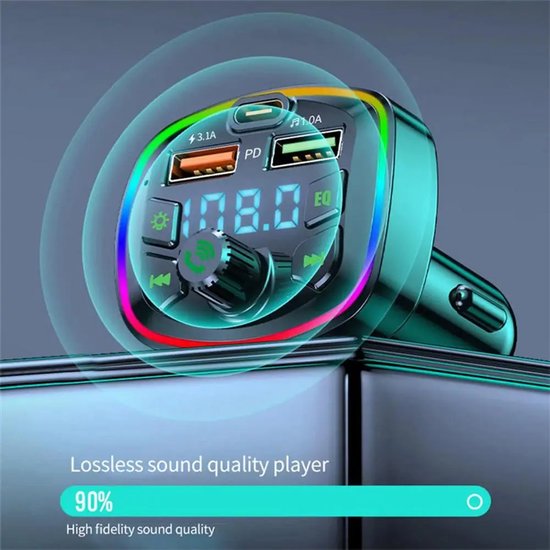Ferfito Bluetooth 5.0 -compatibele FM-zender voor in de auto - PD-interface - Spraakassistent - Geheugenfunctie van Ferfito — afbeelding 3