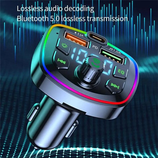 Ferfito Bluetooth 5.0 -compatibele FM-zender voor in de auto - PD-interface - Spraakassistent - Geheugenfunctie van Ferfito — afbeelding 4