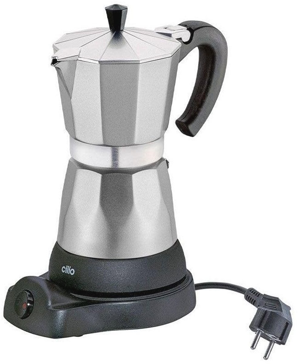 Elektrische Espressomaker 6 Kopjes met Warmhoudfunctie