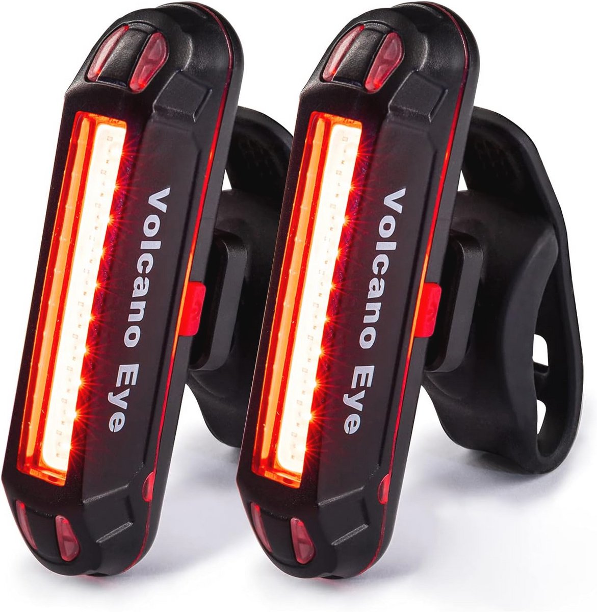 USB Oplaadbaar Drie-Kleuren Fietsachterlicht met 7 Lichtmodi