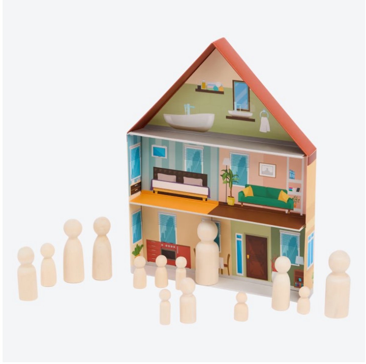 Pegdoll Family in House - 22 delig