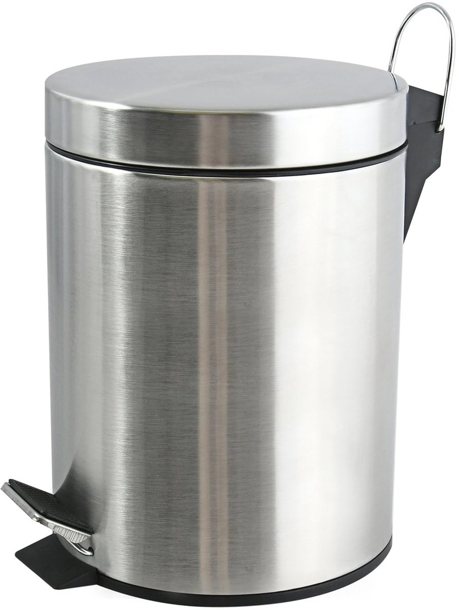 Pedaalemmer Roestvrij Staal 5 Liter - Moderne Afvalemmer voor Cosmetica en Huis