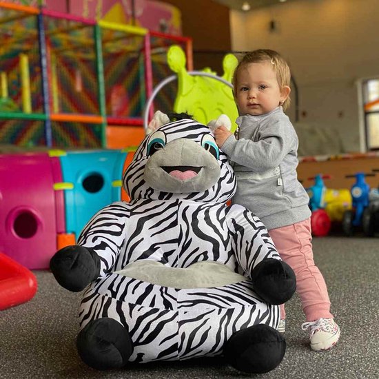 New Baby - Zitzak - Pluche - Zebra - Comfortabel - Meubels - Speelgoed - Kinderen - Sofa - Zitzakken - Kindermeubilair van Flinharmon. — afbeelding 4