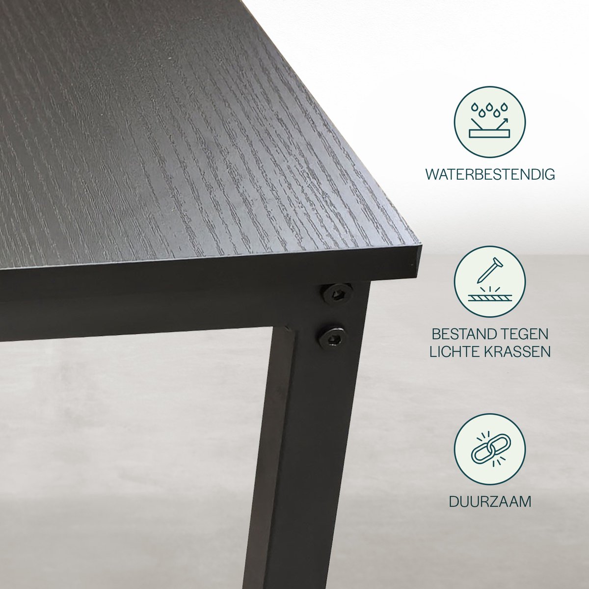 BAUER & MEYER® Bureau - Bureau Zwart - Computerbureau - Computer tafel - Bureautafel - Desk