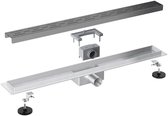 FugaFlow Eccelente Anta douchegoot badkamer 200cm met rooster met vloerflens Gunmetal