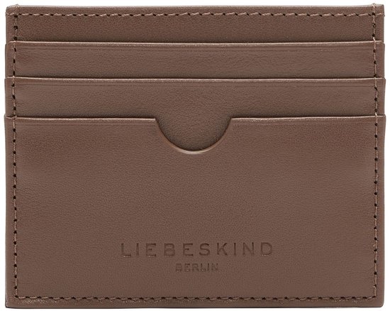 LIEBESKIND BERLIN Cuir Étui pour carte de crédit Soft Nappa Card Holder Russet Brun