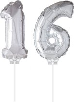 Folie Ballon Zilver "16" (40CM)