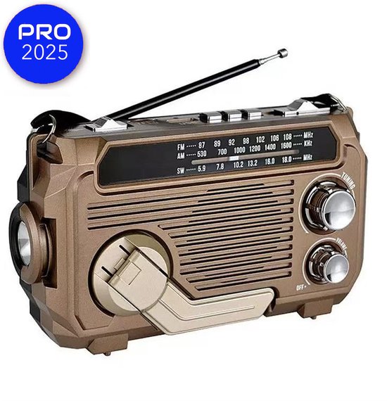 Safewave Noodradio - Safewafe Noodradio - Lumingo Radio - Noodradio Solar Opwindbaar En Batterij - Voor Rampen
