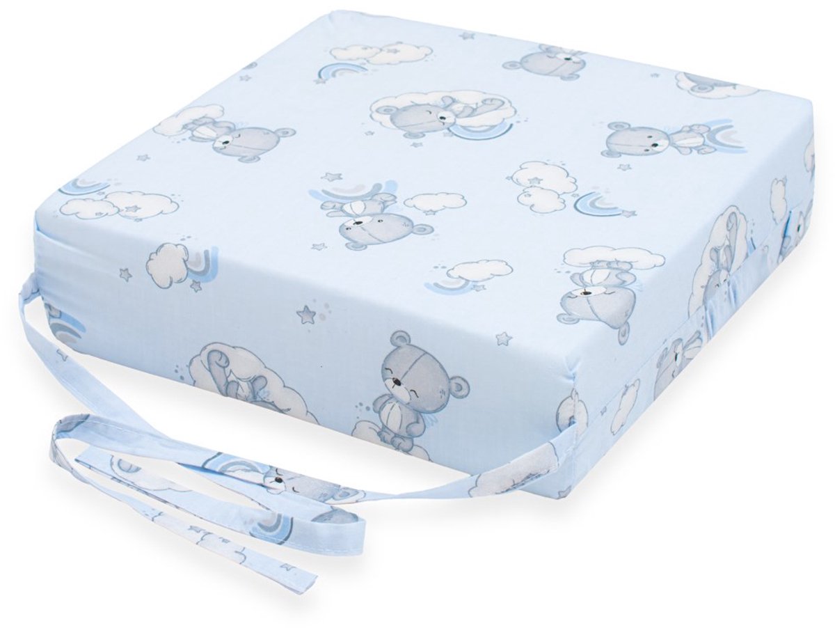 NEW BABY - Kinderstoelbekleding - Zitkussen multicolor katoen 32x32x8 cm - Kinderstoel kussen - Stoelbekleding - Eetstoel kussen - Kinderstoelhoes - Zitkussen