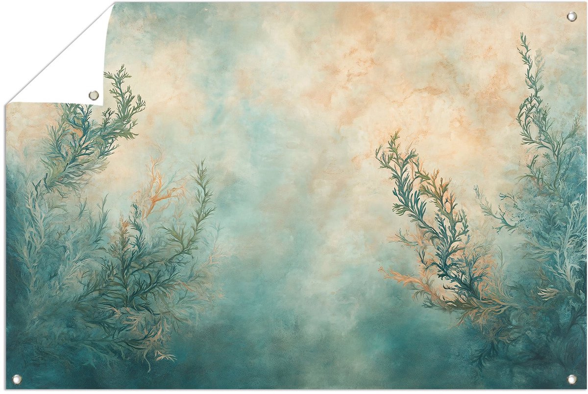 Onderwater zeewier in zachte tinten - Onderwater posters - Tuinwanddecoratie zeewier - Abs