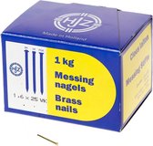 Hjz Messing nagels verloren kop 1.6 x 25mm 1kg