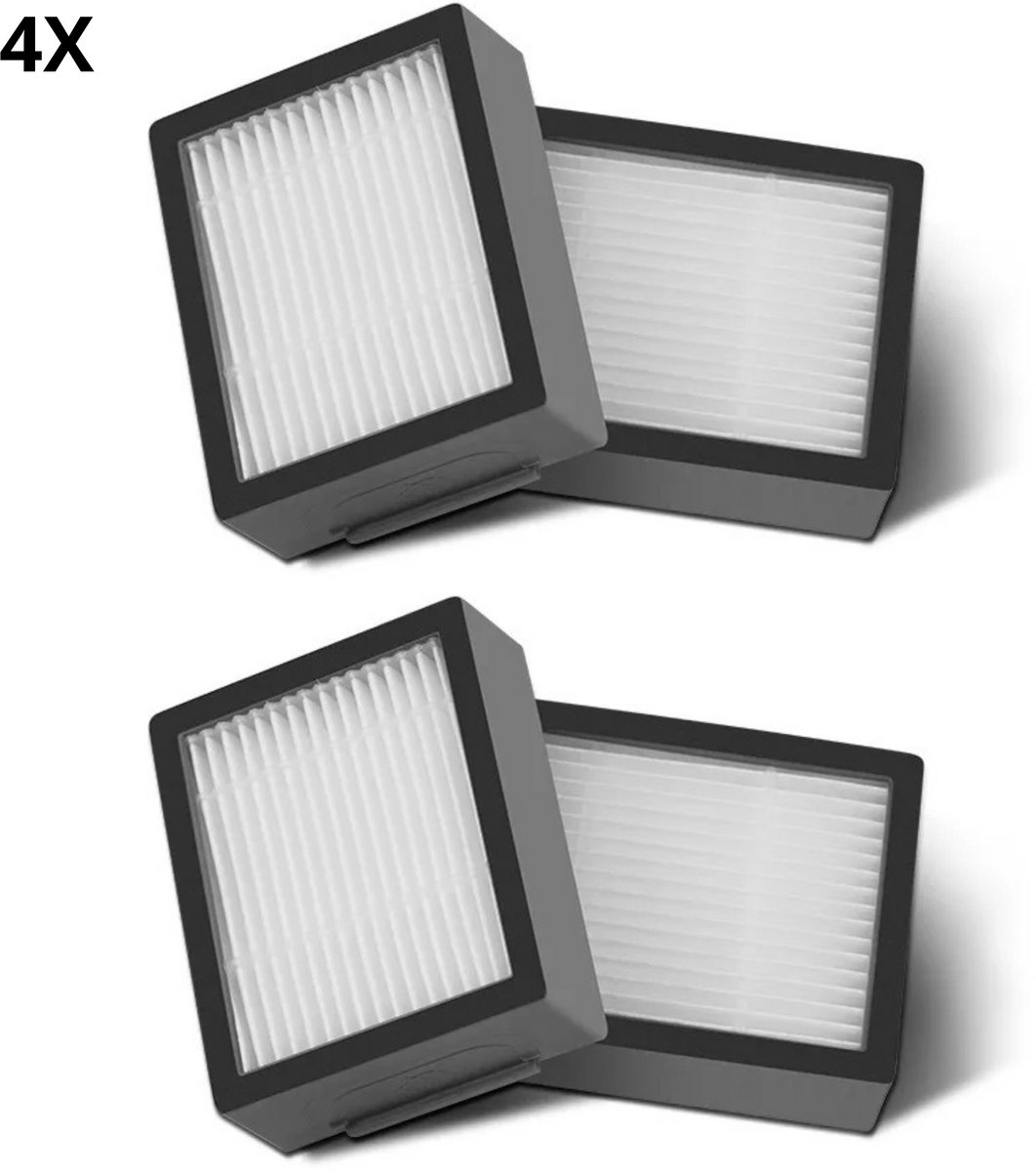 Bramokava® 4x HEPA Filter – Geschikt voor iRobot Roomba i1 i3 i3+ i4 i4+ i5 i5+ i6 i6+ i7 i7+ i8 i8+ e5 e6 e7 – Niet voor Dweilfunctie Combo j7+ j9+