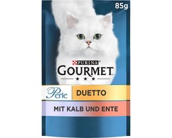 Natte kattenvoer met kalf en eend - 26 verpakkingen van 85 g