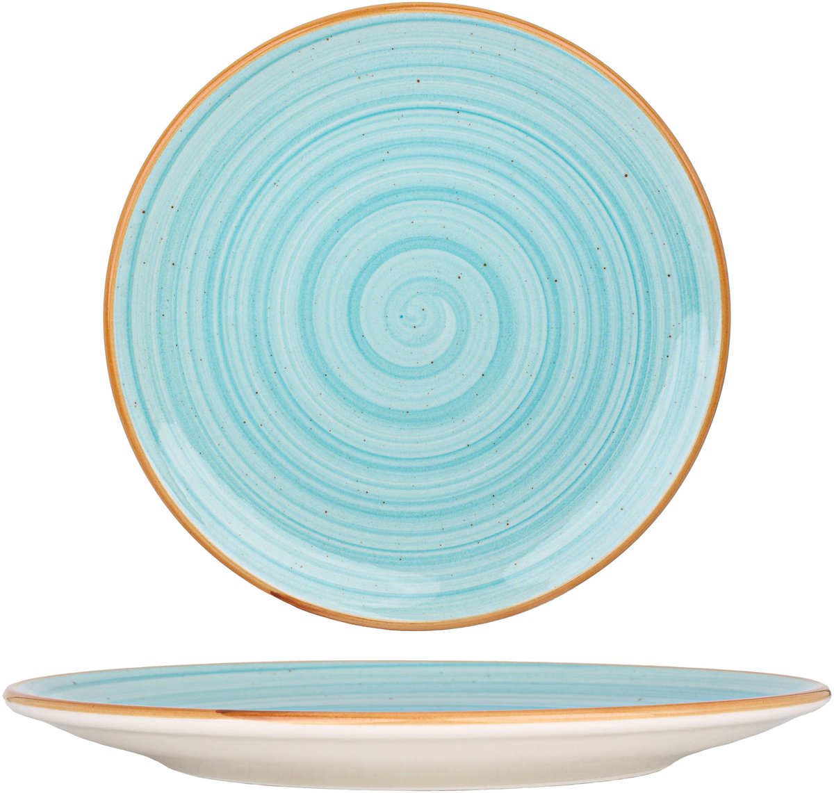 Bonna Dinerbord - Aqua - Porselein - 25 cm - set van 6