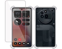 Coque TechNow + protection d'écran compatible avec le Nothing Phone (3a) Pro - Protection d'écran en Tempered Glass - Coque Extreme transparente
