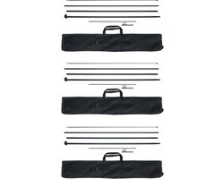 Feather Flagpole Kit - 3 Pakketten, 16,3 Ft Swooper Flagpole, Ideaal voor Buitenreclame voor Bedrijven, Wordt Geleverd met Grondankers en Een Draagtas, Vlag Niet Inbegrepen