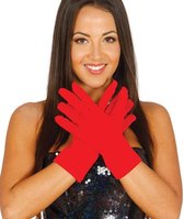 Fiestas Guirca - Rode handschoenen - volwassenen - 20 cm