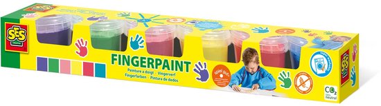 SES - Vingerverf 6 kleuren - mengbaar - makkelijk uitwasbaar