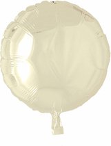 Helium ballon rond ivoorkleur | 45cm