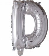 Wefiesta Folieballon Letter D 41 Cm Zilver