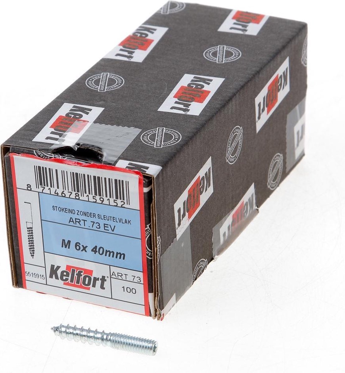 Kelfort Stokeind verzinkt 73 gram M6 x 40