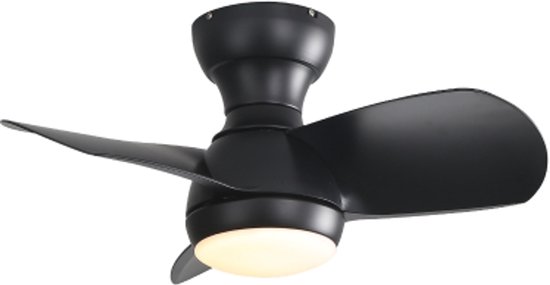 Reiga 178cm Ventilateur de plafond moderne à pales en bois massif avec kit d'éclairage LED à