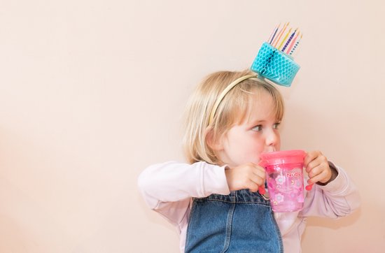 Nuby - Drinkbeker - 360° Wonder cup met handvatten in Tritan™ - Roze - 240ml - 6+ maanden van Nûby — afbeelding 4