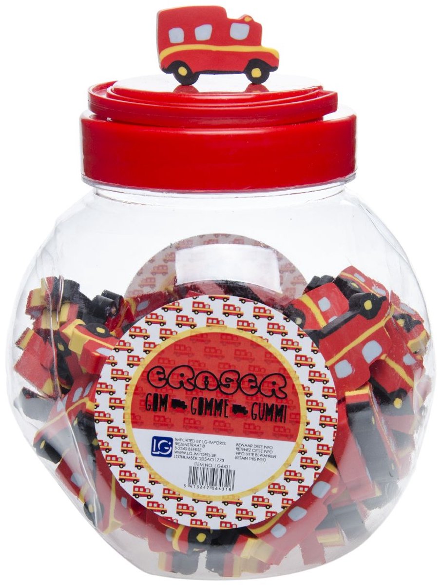 Duckiez Gum Brandweerwagen In Pot - 100 stuks