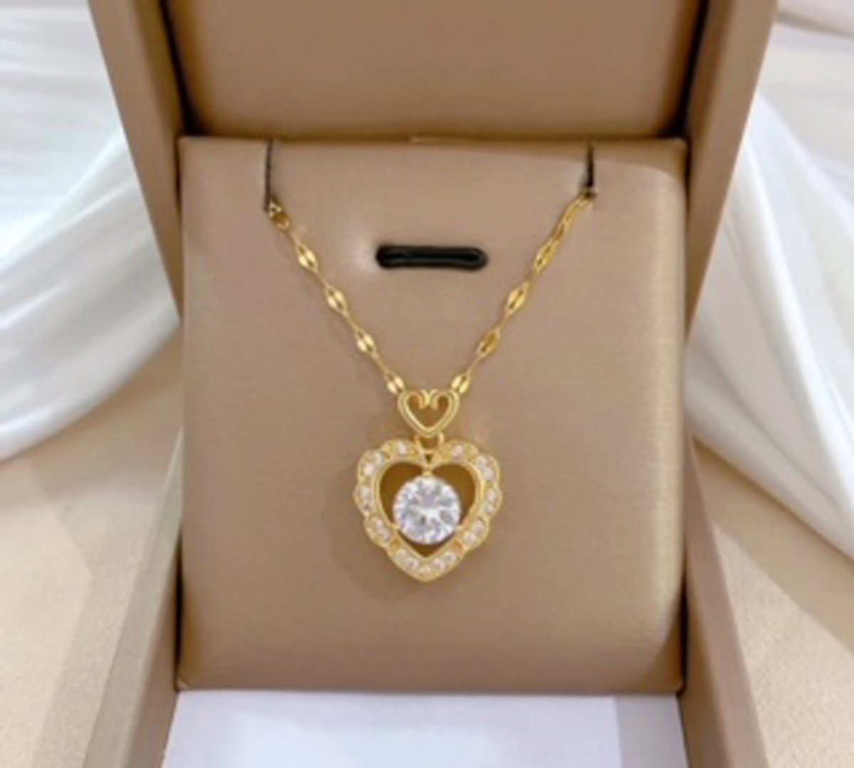 JP Family Jewelry - Luxe Halsketting - Dubbel Verguld RVS, Lengte 40+5 cm