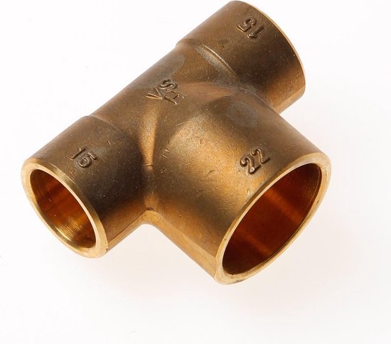 DPS Verloop t-stuk 15 x 22 x 15mm