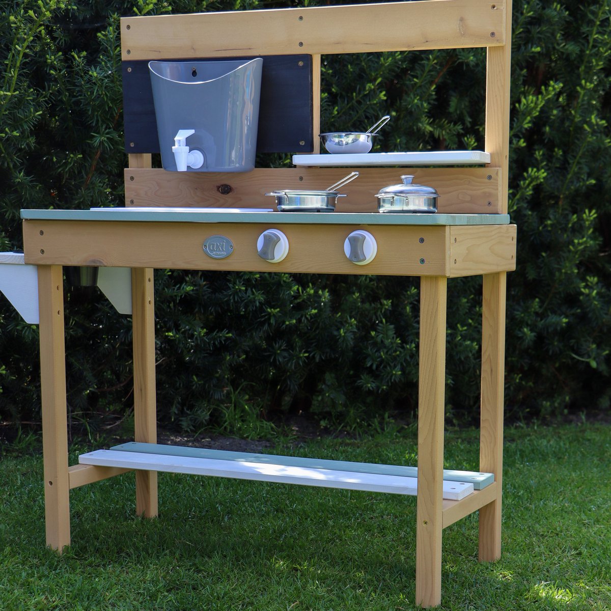 AXI Puck Zand & Water Speelkeuken Bruin/groen - Incl. 6-delige accessoire set - Modder Keuken — afbeelding 16