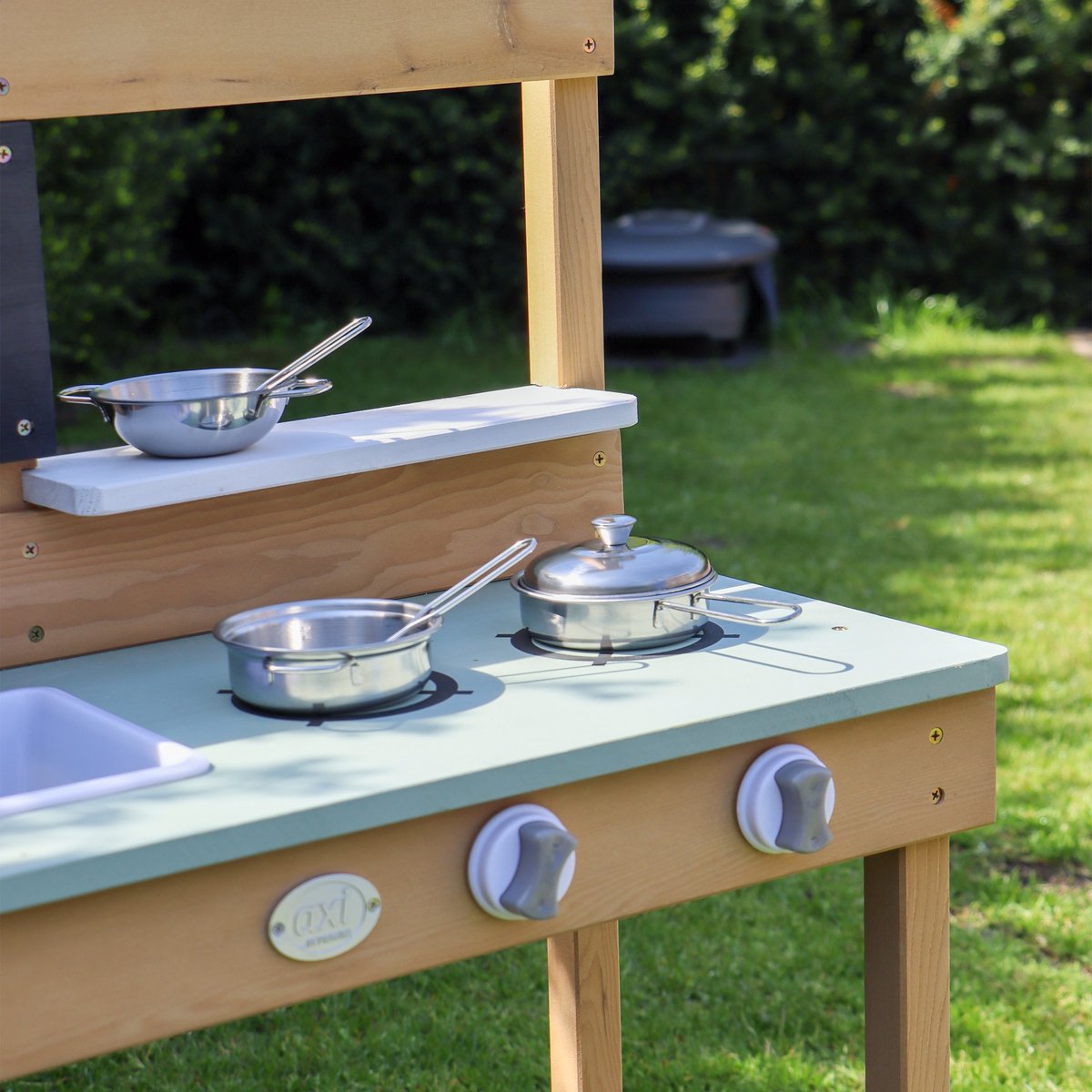 AXI Puck Zand & Water Speelkeuken Bruin/groen - Incl. 6-delige accessoire set - Modder Keuken — afbeelding 7