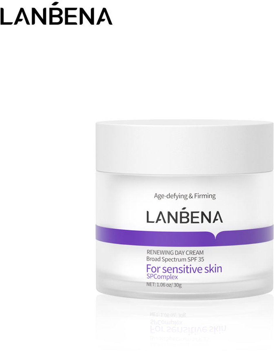 Lanbena dagcreme-met factor 35-pigmentvlekken verwijderen-huidveroudering-vochtinbrengend