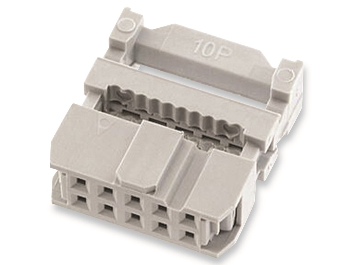 econ connect PV10GR, DIN 41651, Grijs, Brons, Polybutylene terephthalate (PBT), Polybutyleentereftalaat (PBT), 20 mΩ, 1 A, -40 - 105 °C