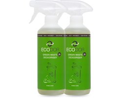 Ecodor EcoShield Duo Pack - Afvalbak Ontgeurder - Geurverwijderaar - Anti Geur Spray - Ontgeurder - Luchtverfrisser - Geurvreter - 2x 500 ml