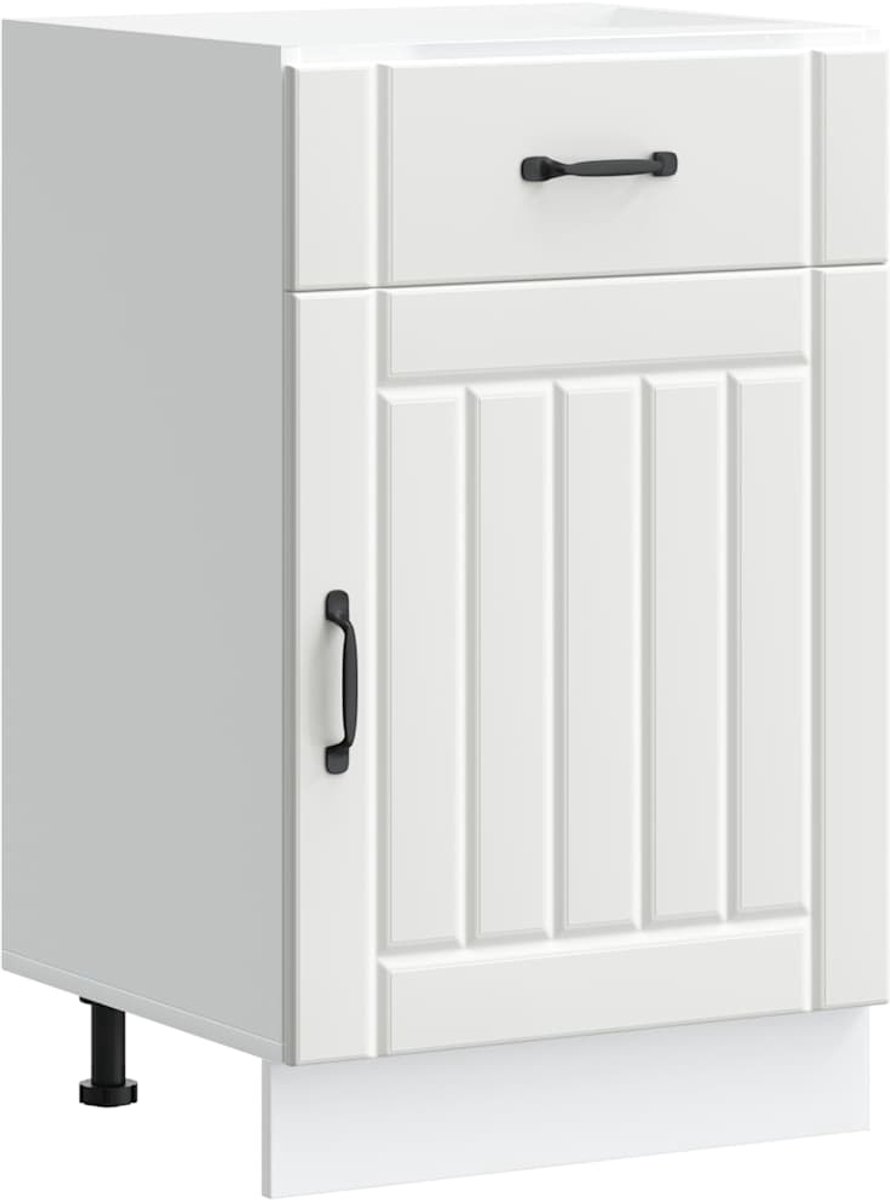 vidaXL - Onderkast - Lucca - bewerkt - hout - wit