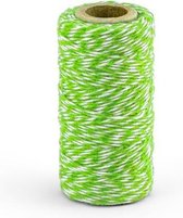 Bakers Twine Groen Wit 50m