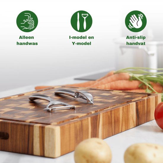 Y-vormige dunschiller roestvrij staal, aardappeldunschiller voor keuken 5 jaar garantie, antislip handvat veggie dunschiller fruit dunschiller ultra scherpe sterke mes wortel dunschiller duurzaam