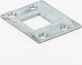 Nemef Plaque de verrouillage plate galvanisée pour tiges d'espagnolette de 16 mm