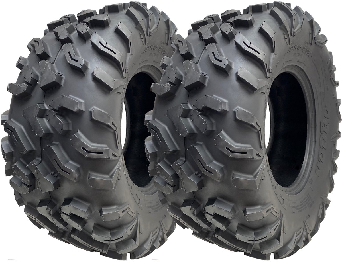27x11.00-12 ATV-band 275/70-12 8-laags P0359 OBOR Cypress 76J, goedgekeurd voor de openbare weg (set van 2)