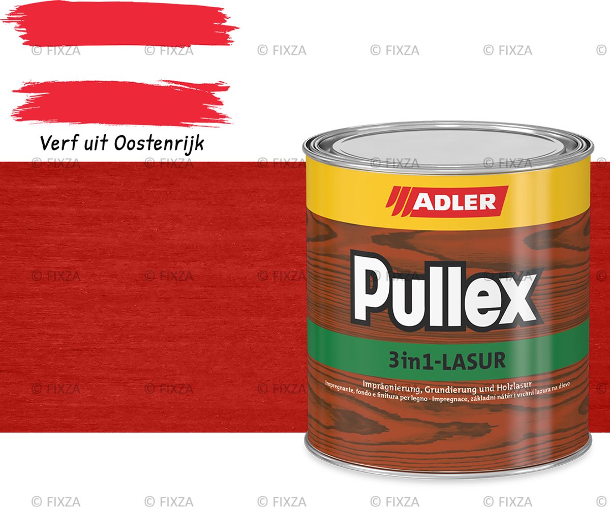 ADLER Pullex 3in1-Lazuur Ara, rode beits 2,5 liter